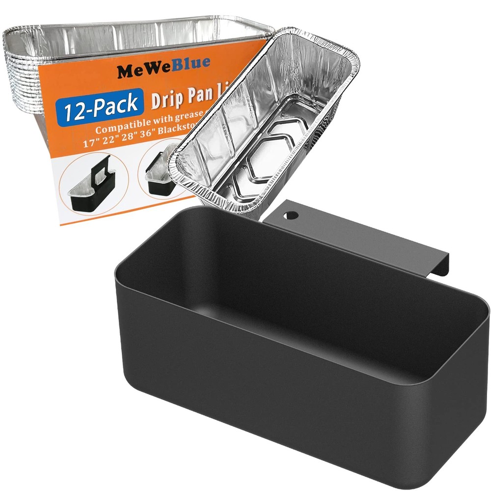 Blackstone Griddle Grease Catcher with 12-Pack Grease Cup Liners