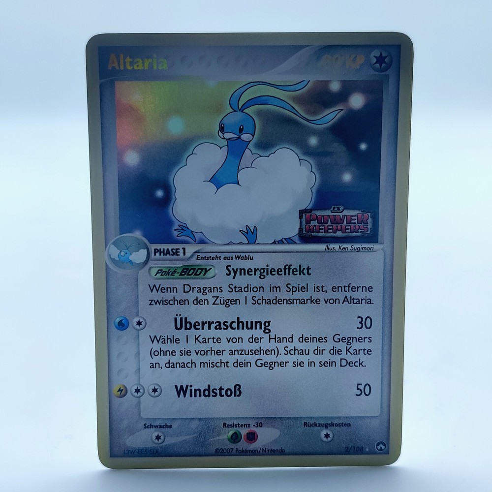 Altaria 2/108 Reverse Holo Gold German EX Power Keepers Pokemon TCG Card