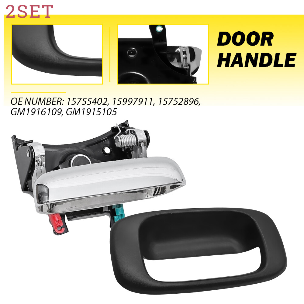 2set Rear Back Latch Tail Gate Tailgate Handle Bezel For Chevy Silverado GMC Sie