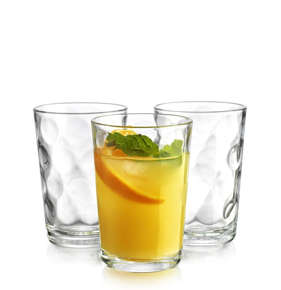 Home Essentials Drinking Glasses Set of 10 Juice Glass Cups, 7 oz Glassware, ...