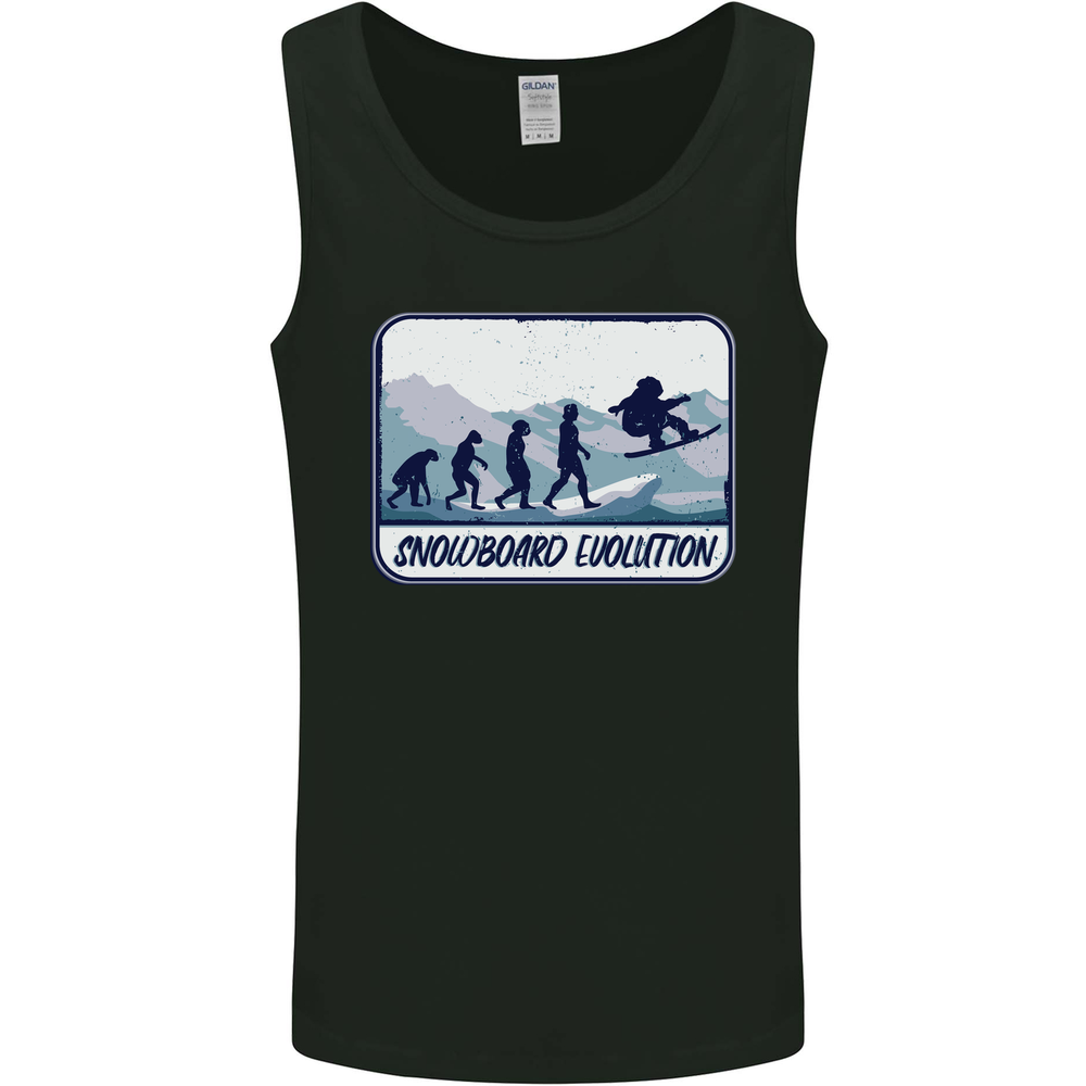 Snowboarding Evolution Funny Snowboarder Mens Vest Tank Top