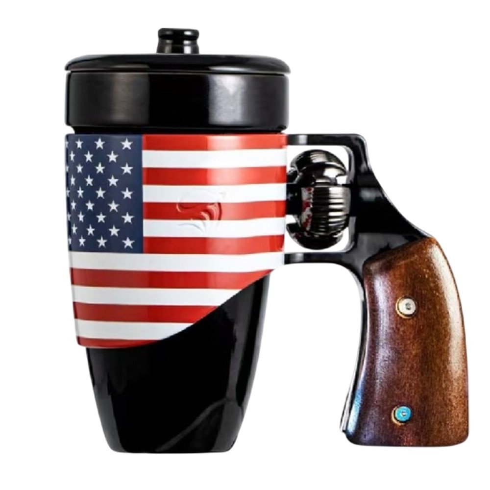 Revolver Novelty Ceramic Cool Gun Coffee Mug Christmas Gifts For Him Father, Men