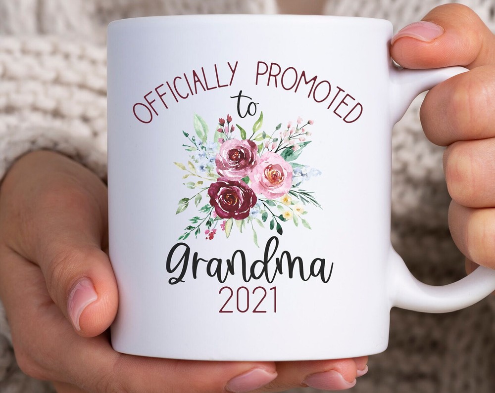 Promoted To Grandma Mug Grandma Coffee Cup Pregnancy Announcement Pregnancy