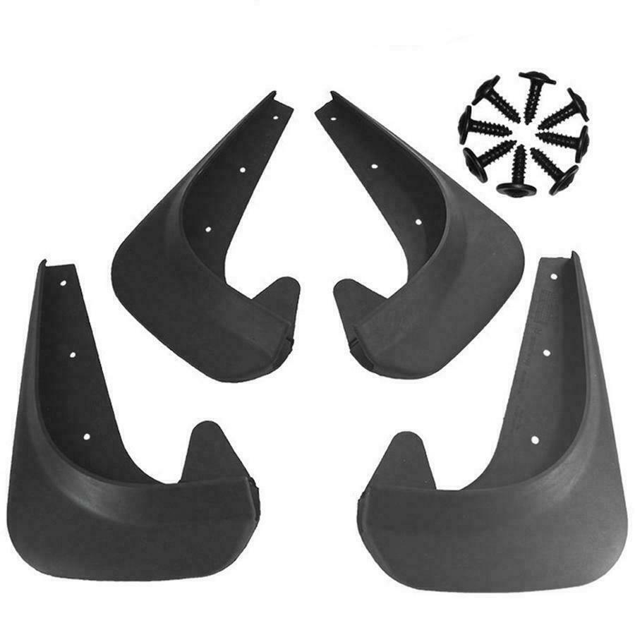 Black EVA Plastic Car Front+Rear Fender Mud Flaps Mudguards Splash Guards 4PCS