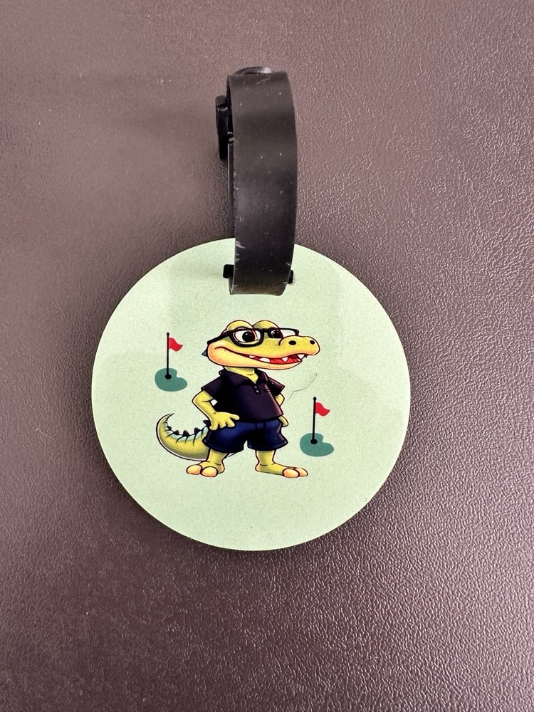 Custom Alligator Unicorn Golf Gym Bag Tags 3 Inch Designs