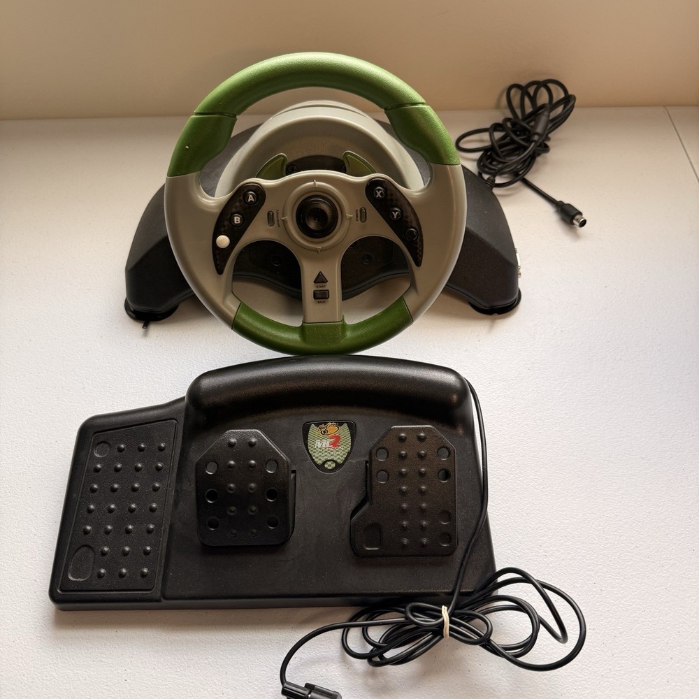Mad Catz MC2 Racing Wheel And Pedals for Original Xbox – tested/works
