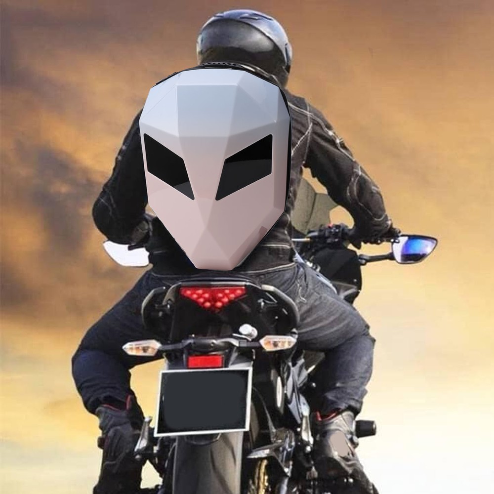 LED Riding Backpack Mobile APP Control Hard Case Luggage Laptop Storage Bag US