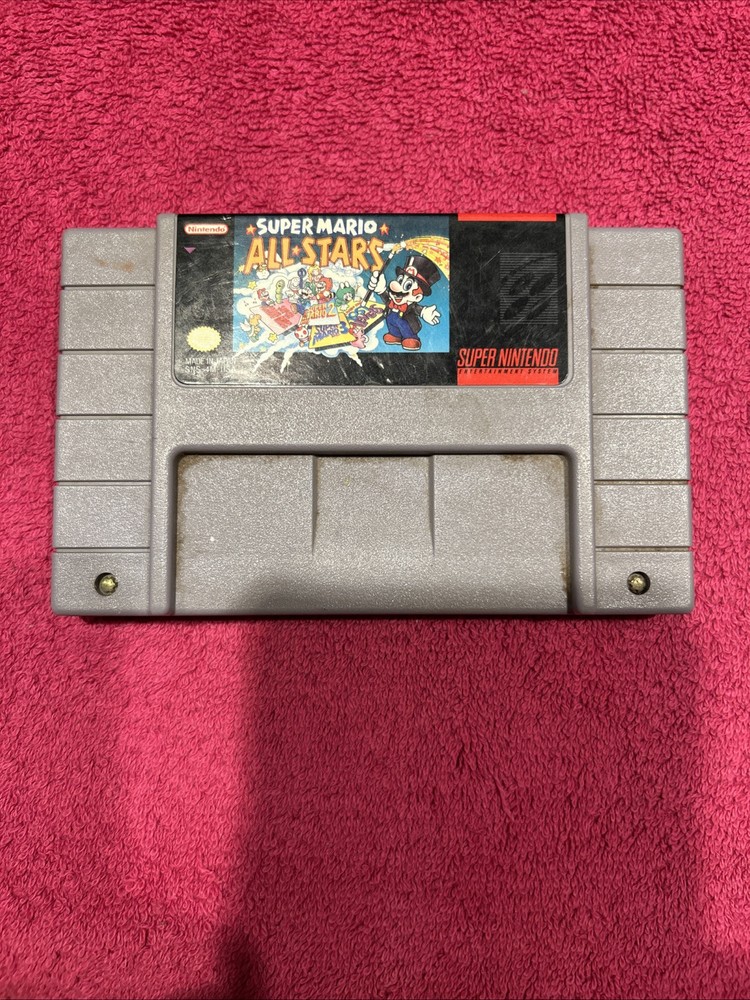 Authentic Super Mario All-Stars SNES Cartridge Tested and Guaranteed