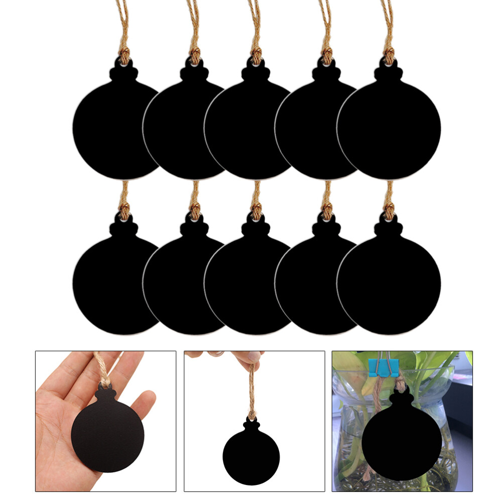10 PCS Blackboard Tags Ornament Name Tags Chalk Tags With String