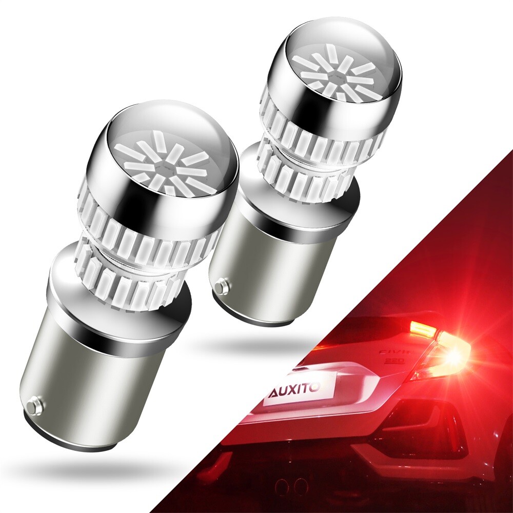 AUXITO CANBUS Pure Red 1157 LED Bulb Tail Stop Brake Turn Signal Light 7528 2357