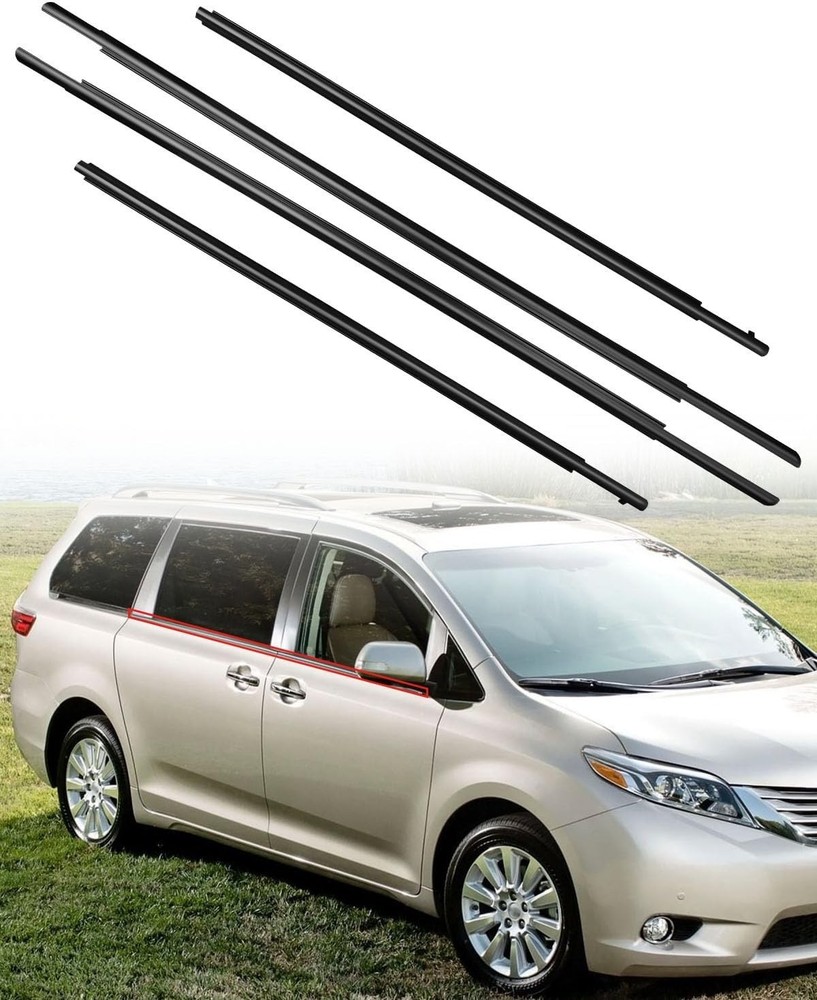 Weatherstrip Window Moulding Trim Seal Belt Fit for Toyota Sienna 2011-2020 R...