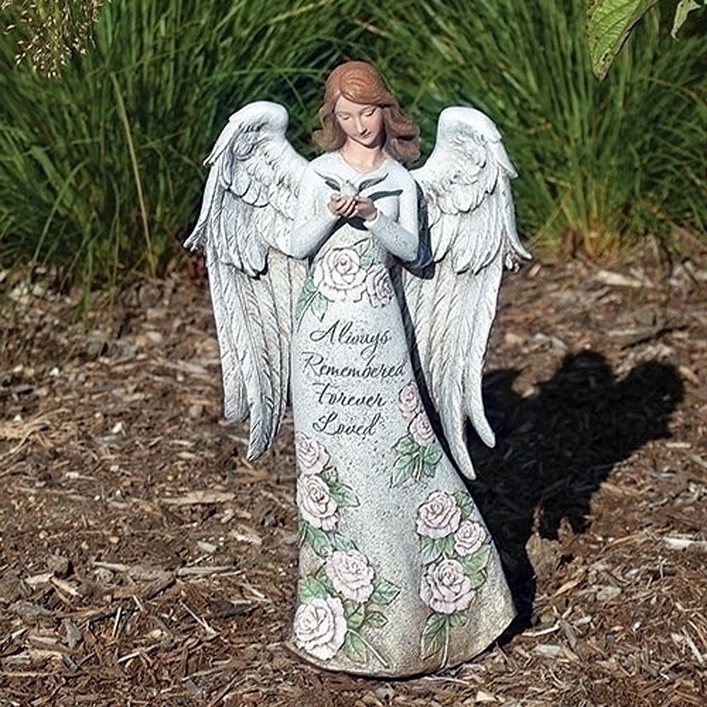 MEMORIAL ANGEL INSPIRATIONAL GARDEN STATUE