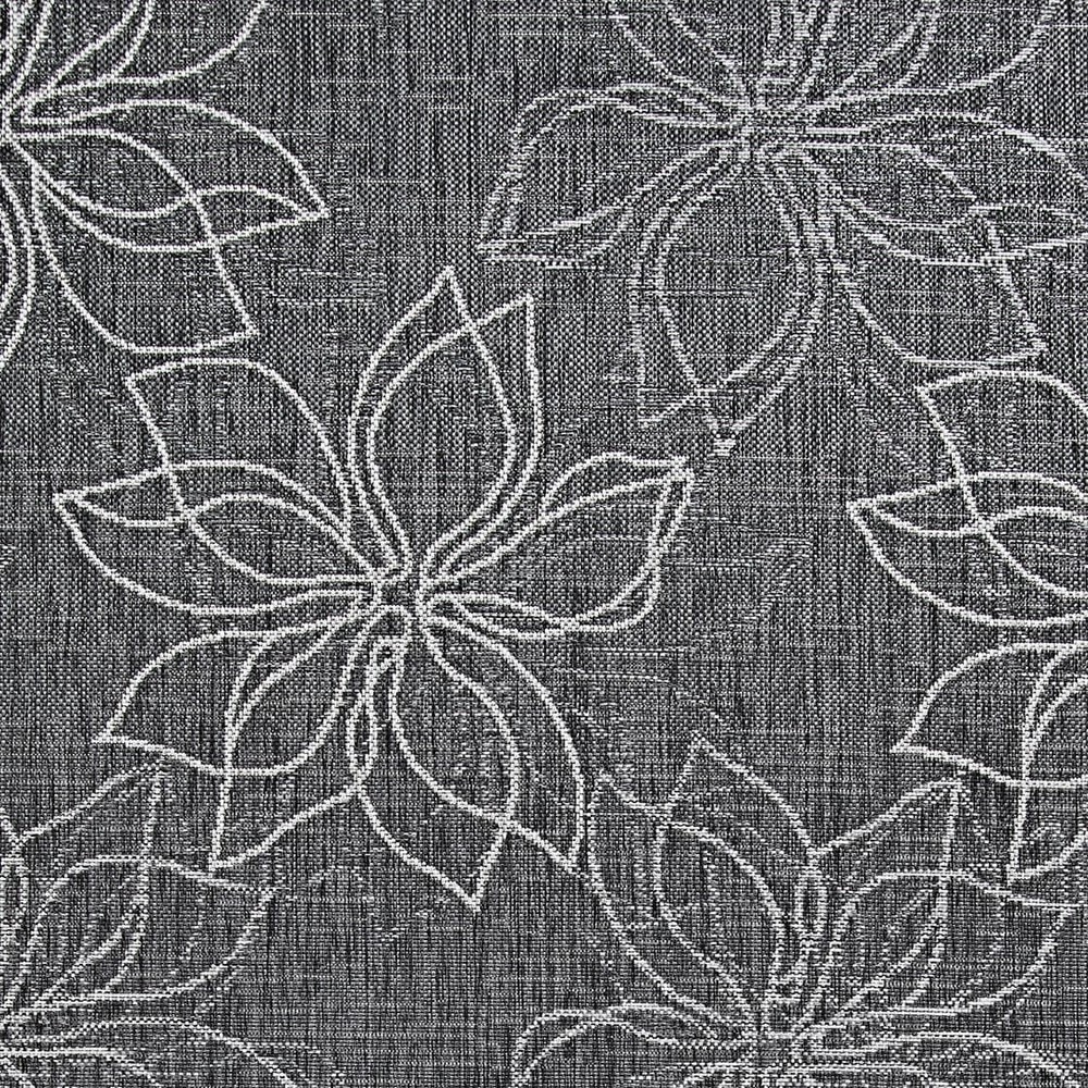 Grace Rosette Indoor/Outdoor Rug in Gray-Ivory 5'3
