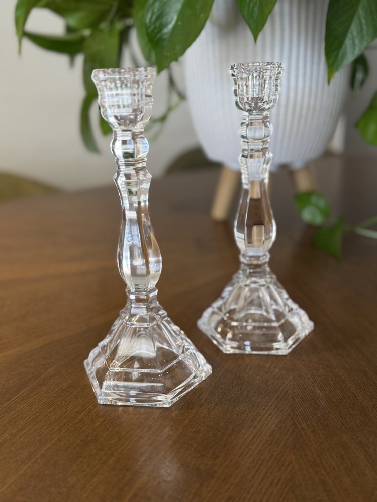 Tiffany & Co. • Vintage Crystal Candlestick Holders • Hampton