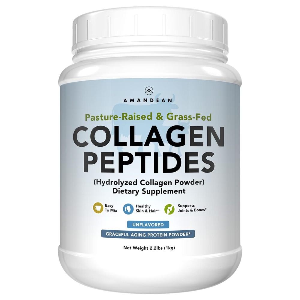 Grass-Fed Hydrolyzed Collagen Peptides Powder 1kg Type 1 & 3 for Skin & Joints