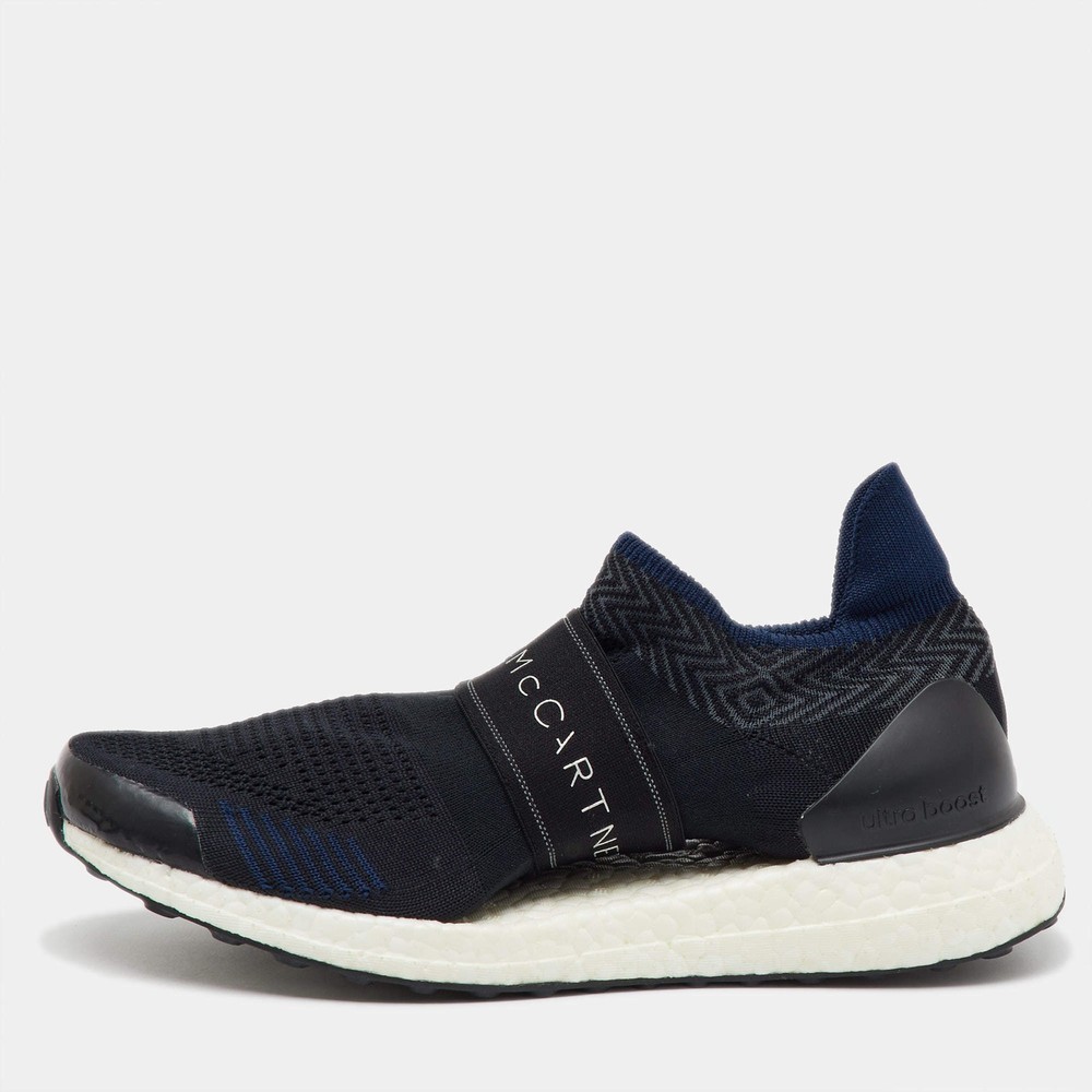 Stella McCartney x Adidas Black Knit Fabric Ultraboost X 3D Slip On Sneakers