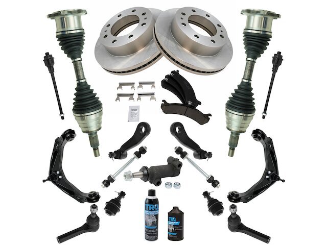Silverado 1500 HD Classic Front Brake Pad Rotor Axle Control Arm Kit 53VSBC