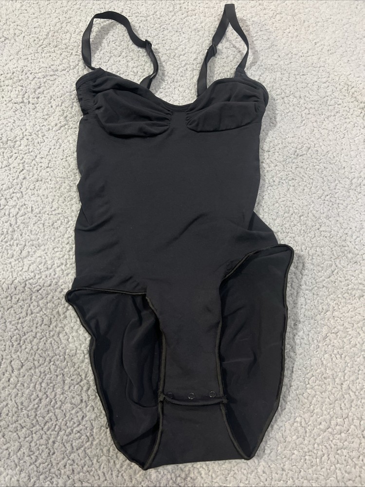 Skims Seamless Sculpt Brief Bodysuit Size Medium Black