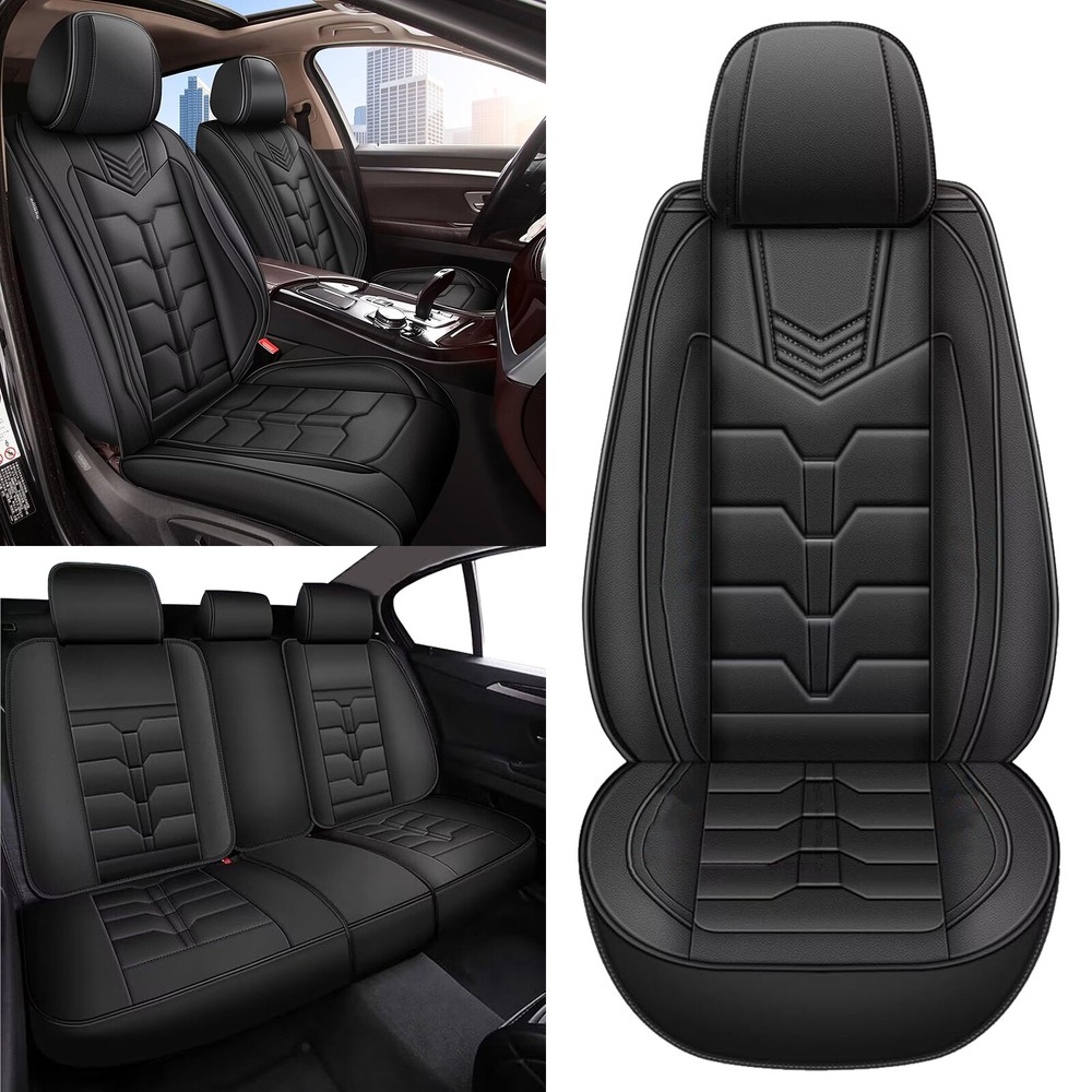 Car 5-Seat Covers Faux Leather Full Set Protector Pad For Kia Forte 2014-2024