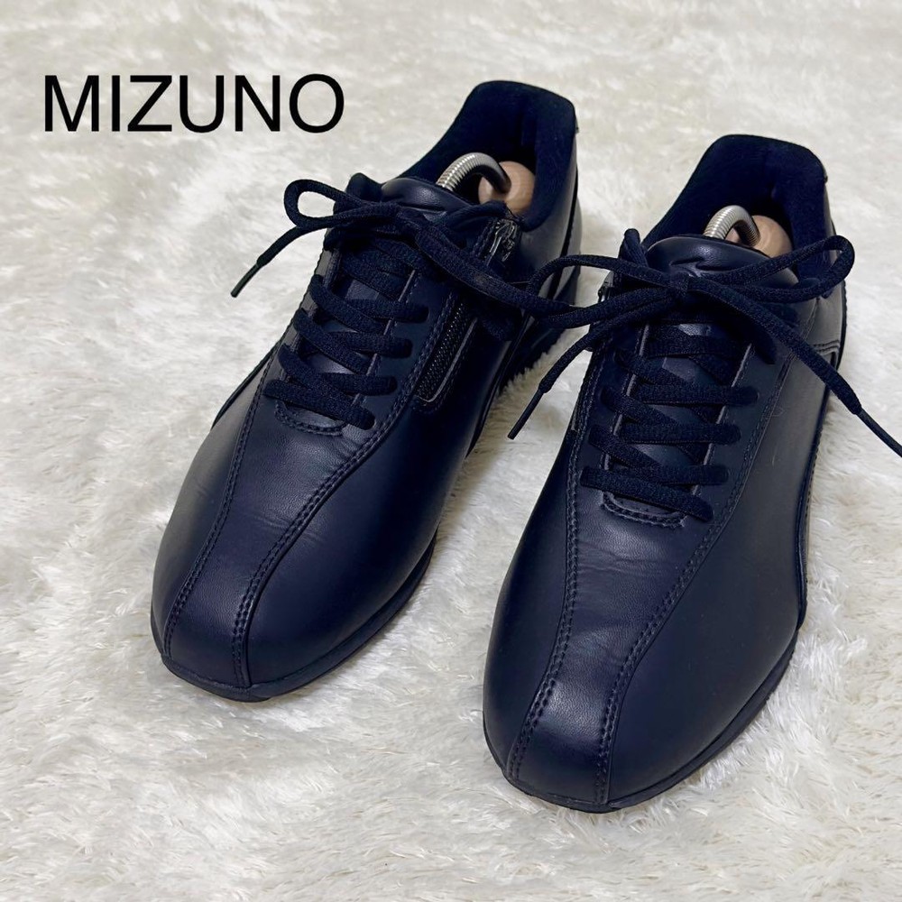 Mizuno Walking Shoes Men'S Black Side Zip Size US7.5