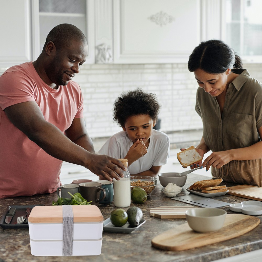 Double Layer Lunch Box for Adults and Students - Leakproof Food Container