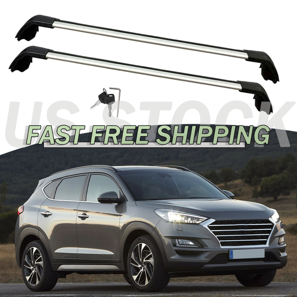 2PCS Crossbar Fit for Hyundai Tucson 2016-2021 Cross Bar Roof Cargo Carrier Lock
