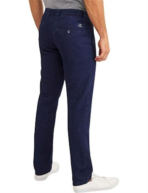 Sportscraft Man Blue Indigo Stretch Pants Size 40 NWT Lewin Casual with Pockets