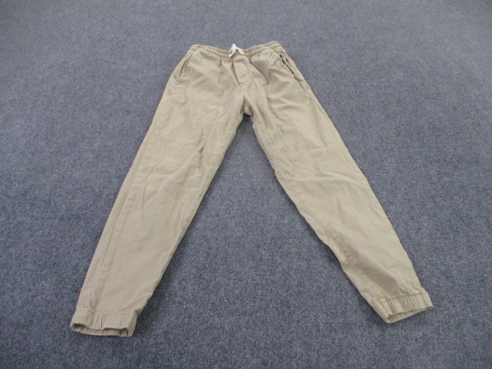 Marine Layer Pants Womens M Beige Canvas Joggers Stretch Lightweight Climbing