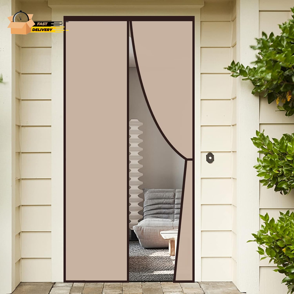 Magnetic Insulated Door Curtain, Thermal Door Cover Door Screen Auto Closer Sel