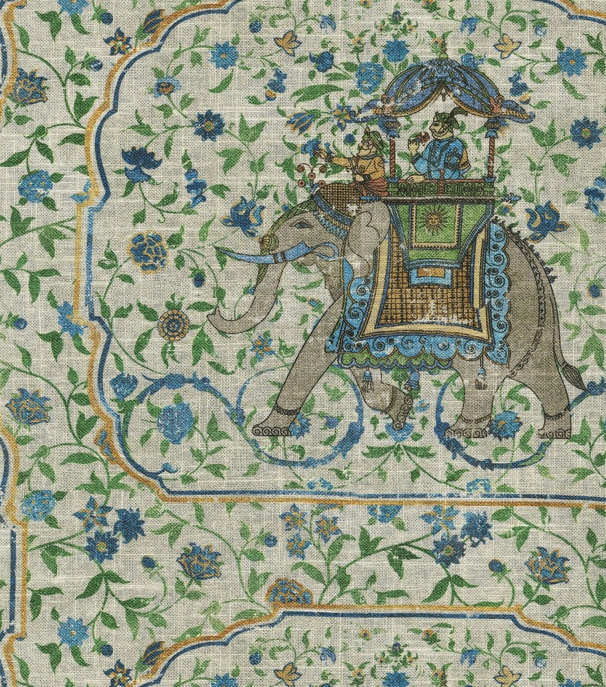 Whimsical Floral and Animal Print Fabric and Porcelain Designs