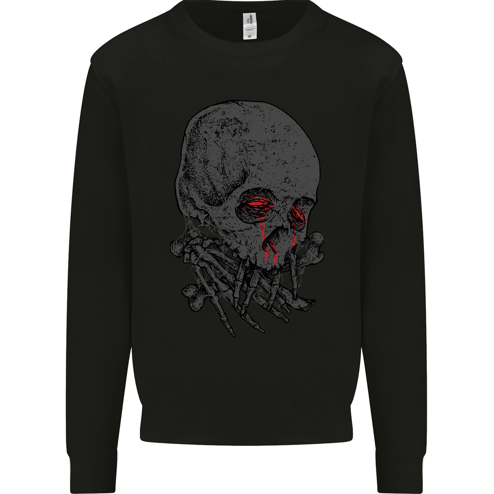 Crying Blood Skull Mens Sweatshirt Jumper