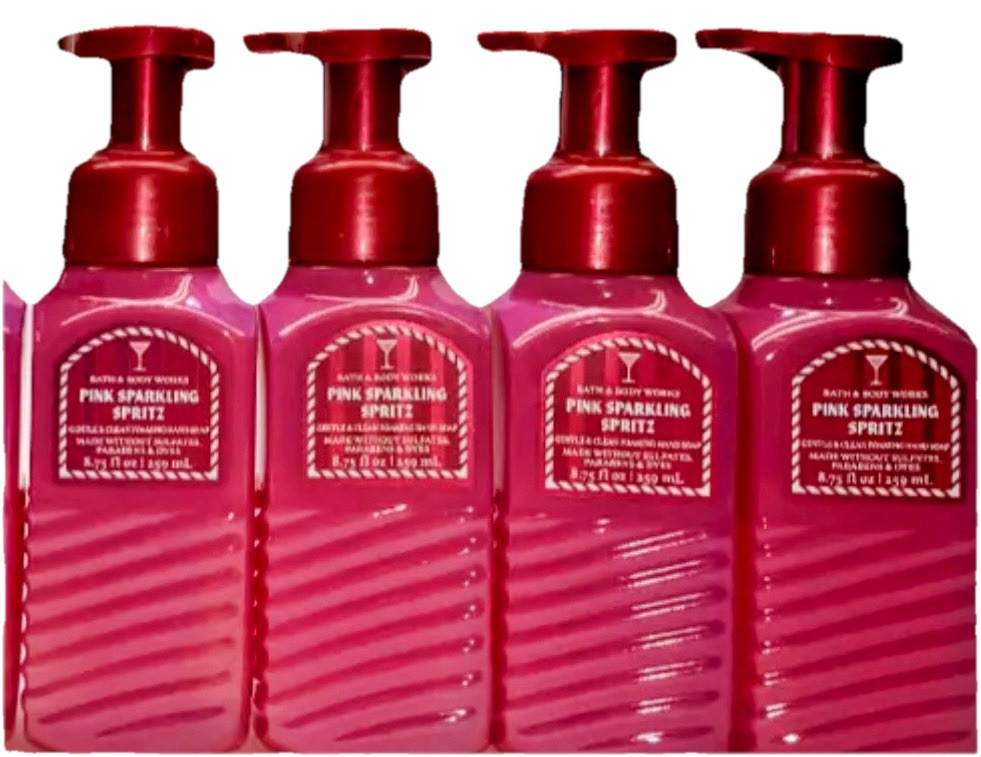 4 Bath & Body Works Pink Sparkling Spritz Gentle Foaming Hand Soap 8.75 oz Lot