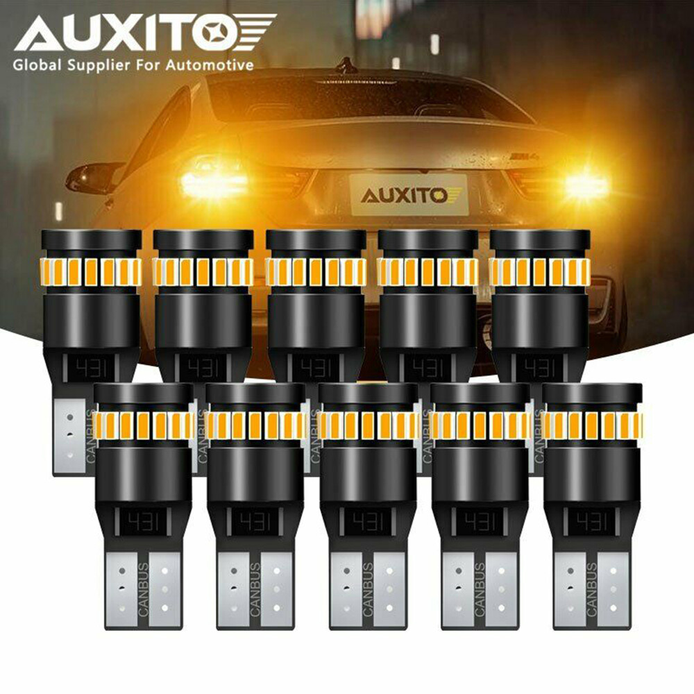 10X T10 Led Car Side Light YELLOW Bulbs Error Free Canbus Xenon W5W Sidelight