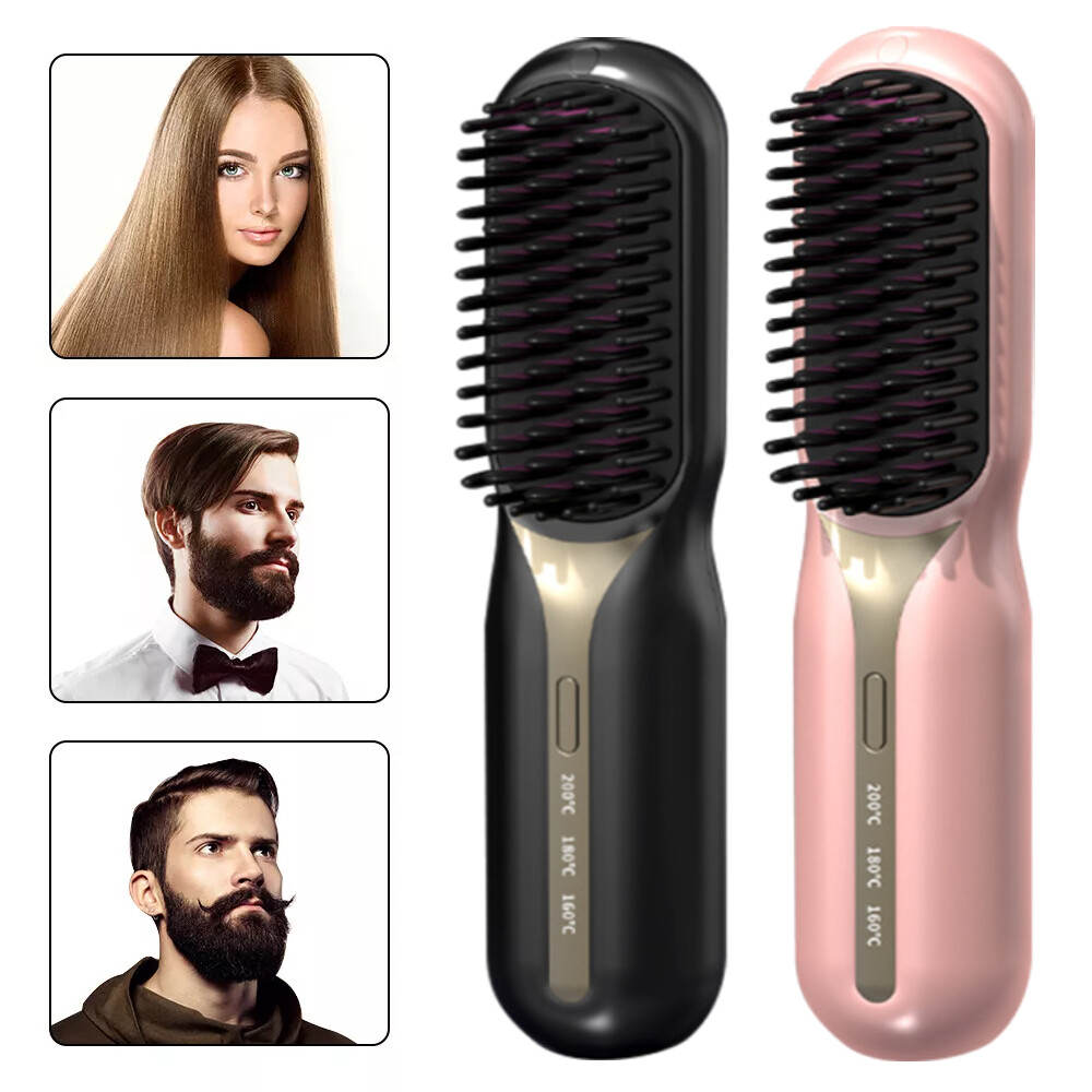 Electric Hot Comb Multifunctional Beard Hair Straightener Comb Hair Styling Tool