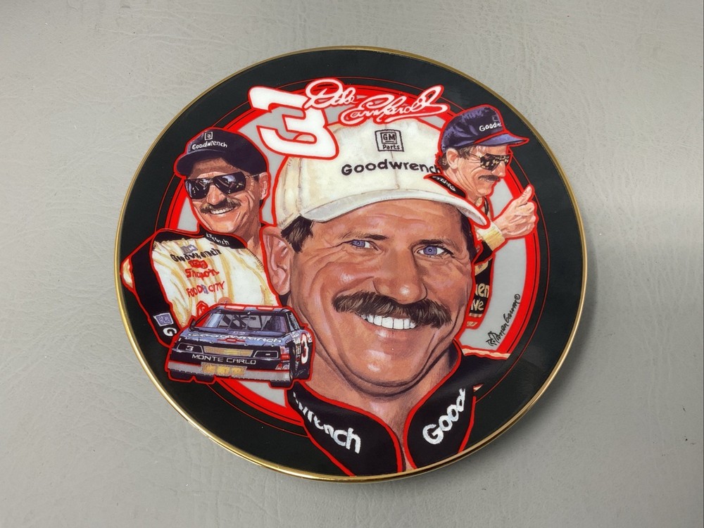2001 Dale Earnhardt #3 The Man In Black NASCAR Porcelain Plate Collectible