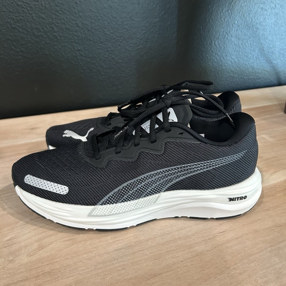 Puma Womens Velocity GRIP Training Shoes Black White Athletic Lace Up