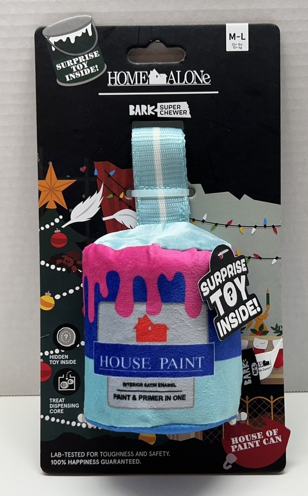 BarkBox Bark Super Chewer M-L Home Alone Paint Can with Hidden Treat Dispenser