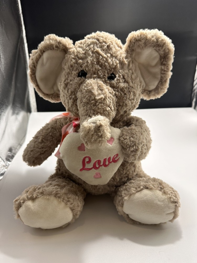#18D Elephant Love Plush Valentine's Toy