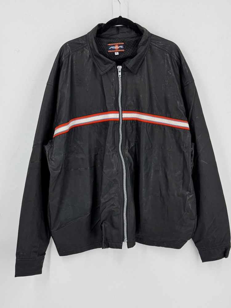 Vintage 90s Rubber Soul Black Zip-Up Bomber Flight Field Jacket Men's Size XL