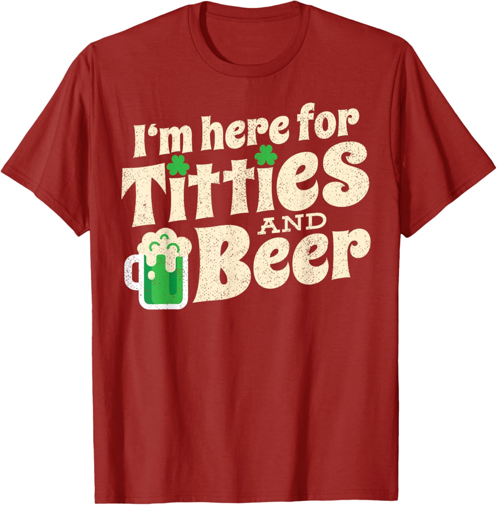 Titties And Beer Funny St Patricks Day 2020 T Shirt