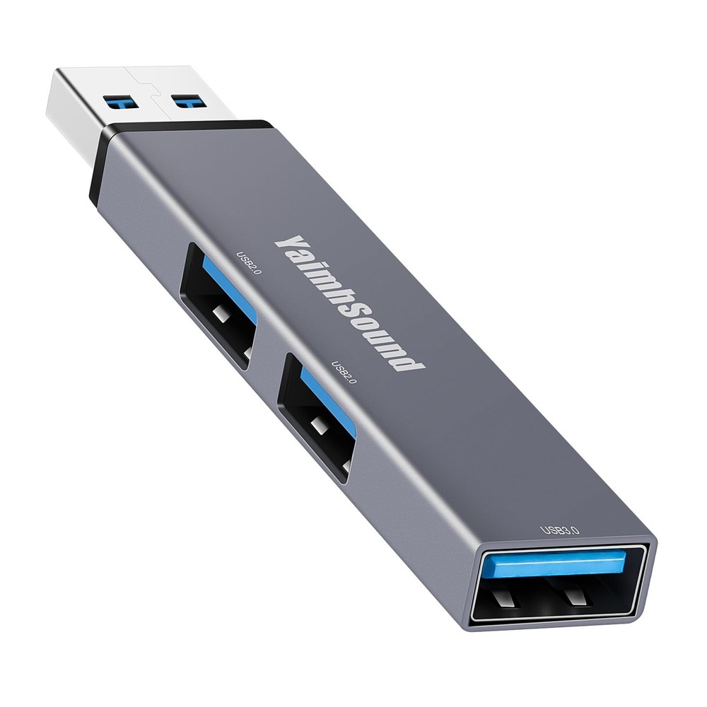 3-Port USB 3.0 Hub Extender Adapter for Laptop & PC