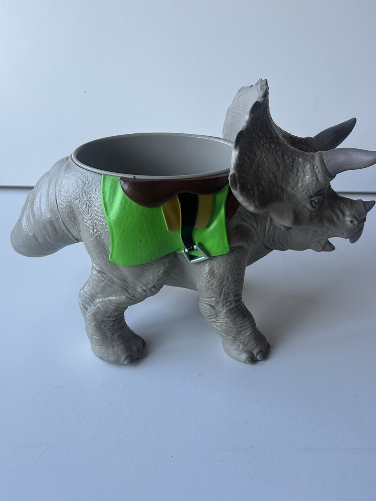 Jurassic World Triceratops Rubber Bowl Cup Figure Rare Collectible Park Tour