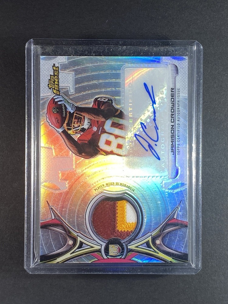 🔥2015 Jamison Crowder RC RPA  Rookie refractor Patch Auto Topps Finest🔥