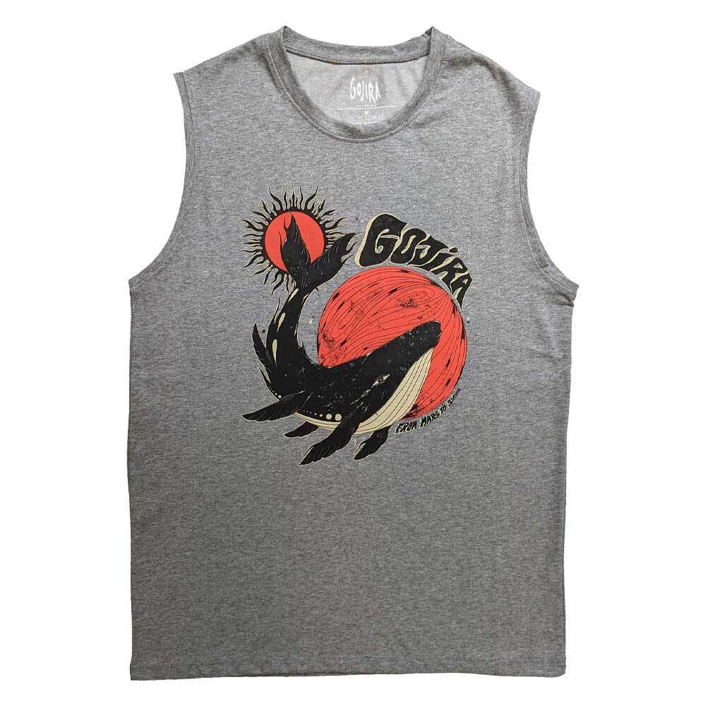 Gojira Tank Top Muscle T Shirt Whale Band Logo new Official Unisex Grey