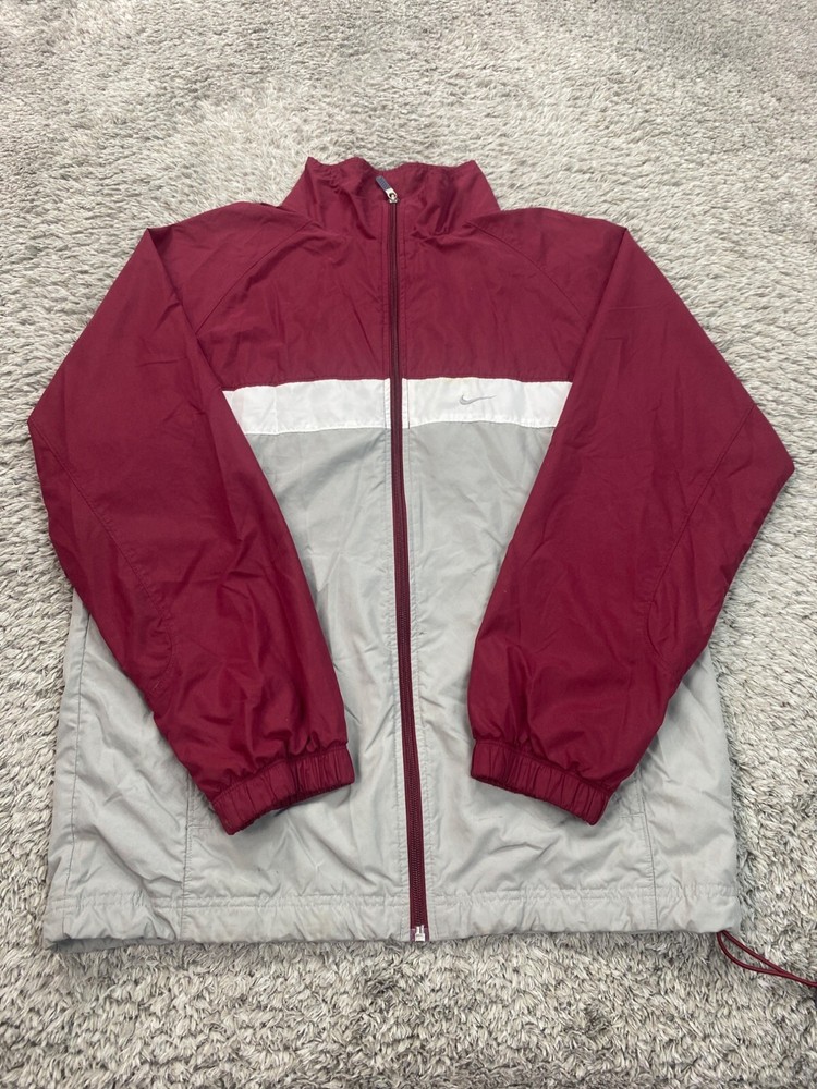 Vtg Nike Track Jacket Mens Small Full Zip Colorblock Swoosh 90s 00s Windbreaker