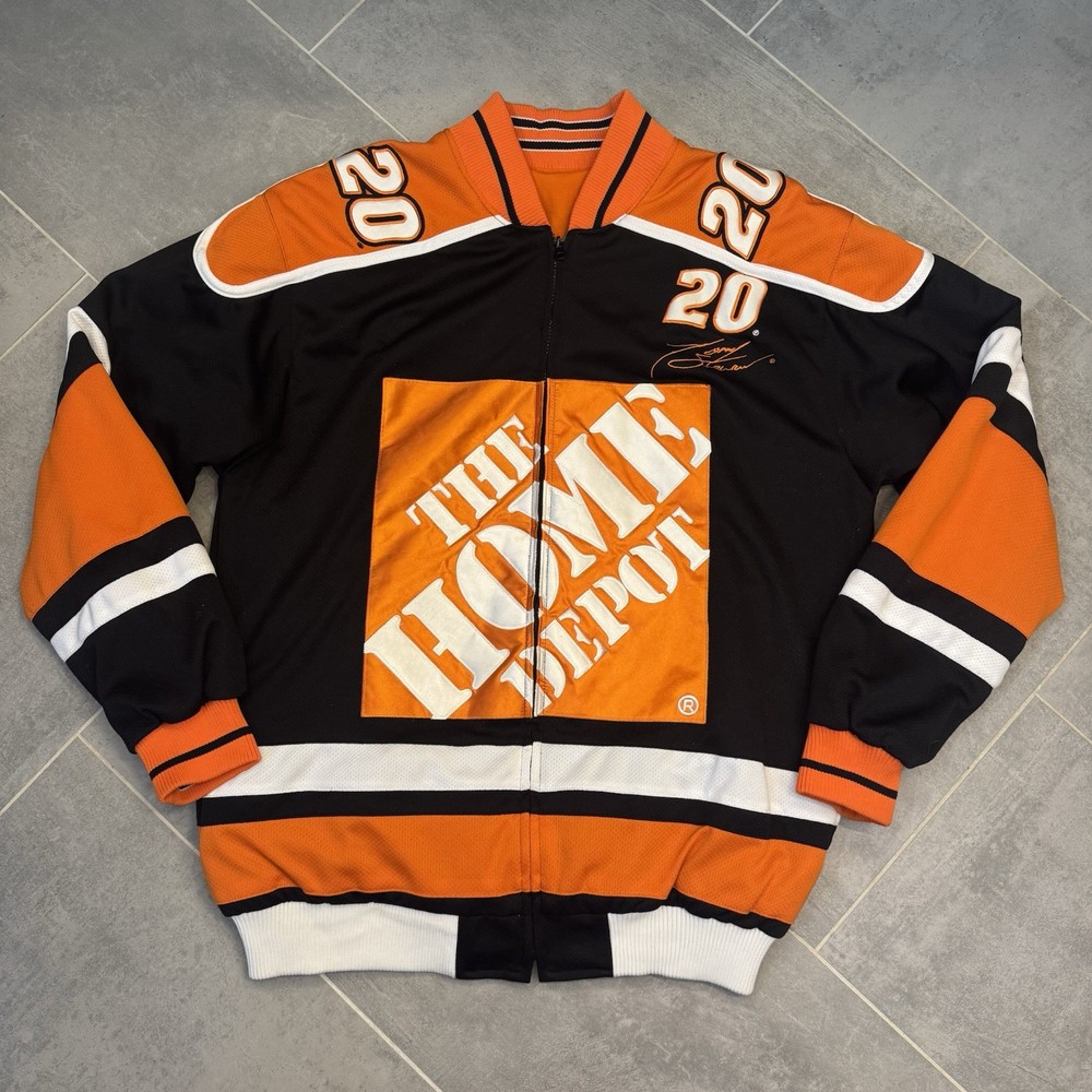 Tony Stewart NASCAR Home Depot #20 Chase Authentics Reversible Jacket Mens Size M
