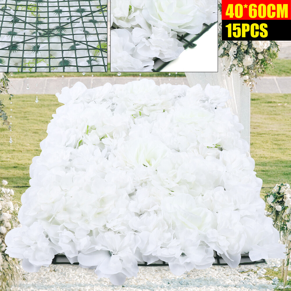 15 Piece Wedding Artificial Flower Wall Silk Floral Wall Background Decoration