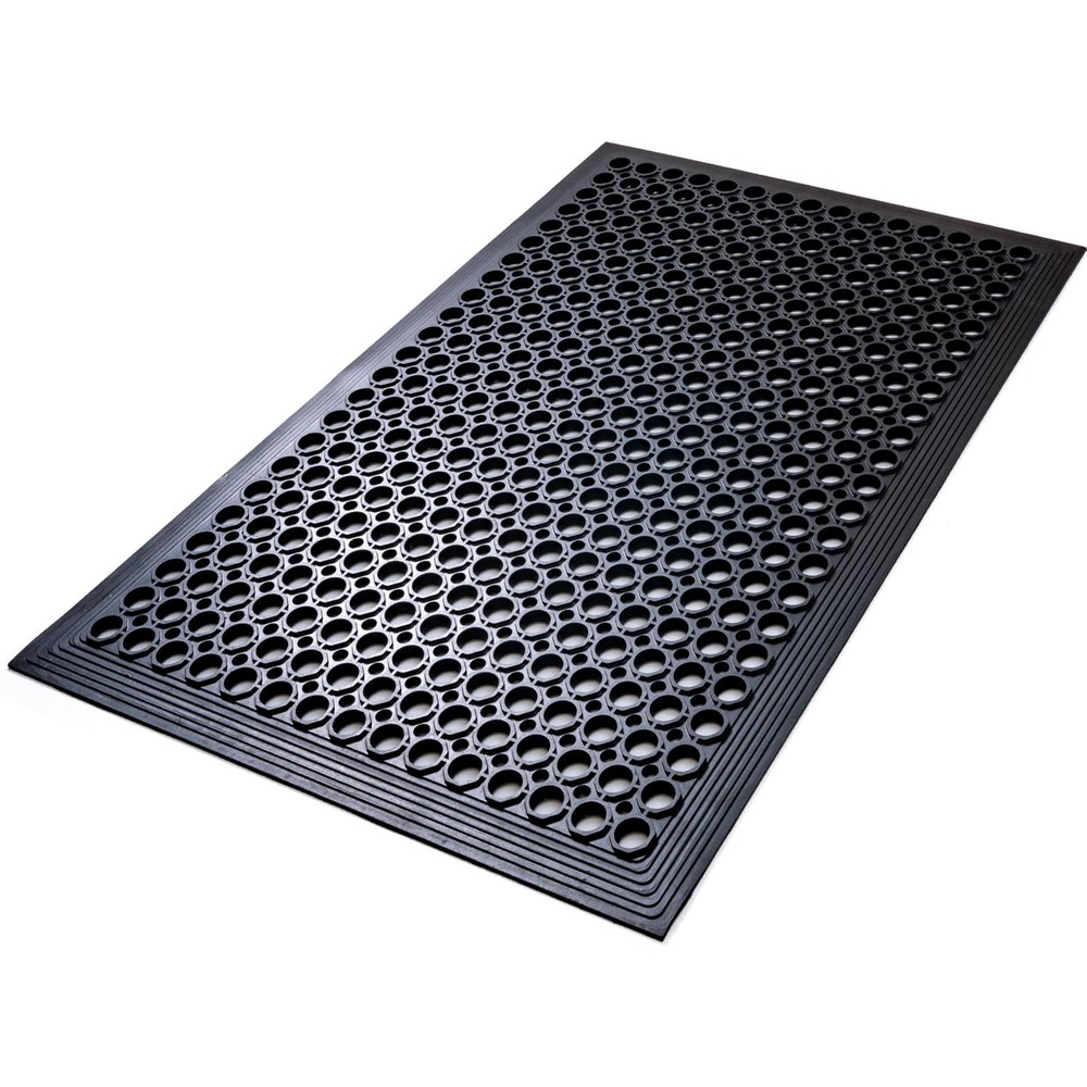 Anti-Fatigue Rubber Floor Mats for Outdoor Restaurant Kitchens with Drainage