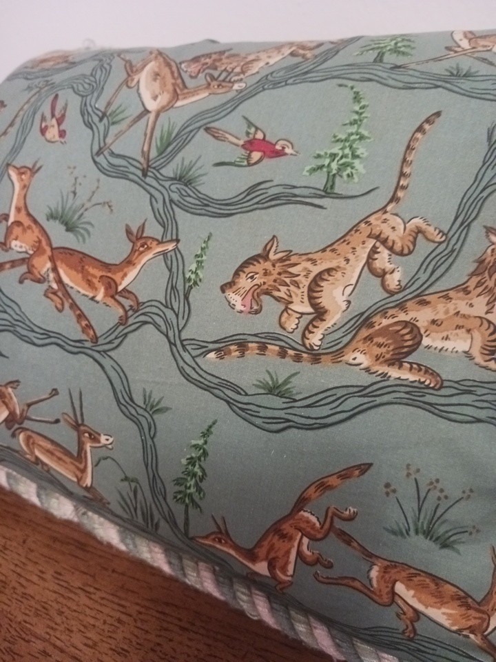 Brunschwig & Fils Animal Print Lumbar Pillow with Cord Trim 11x13