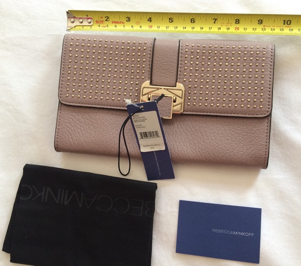 Rebecca Minkoff Coco Studded Tortora Wallet Clutch